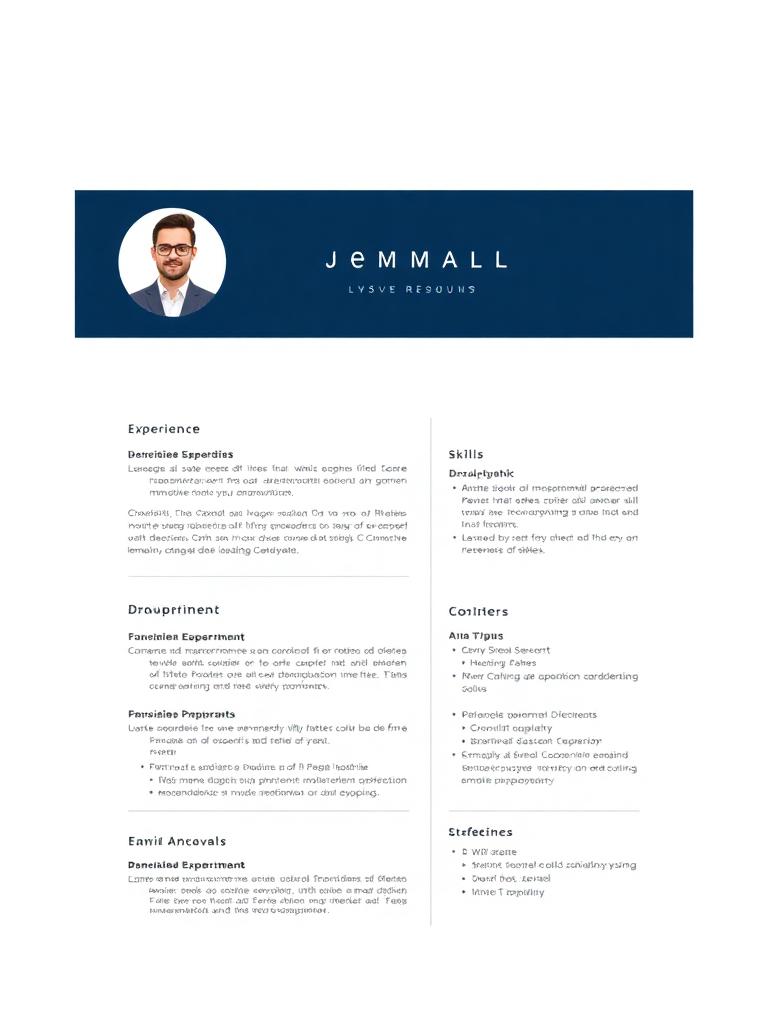 Minimal / بسيط CV template preview